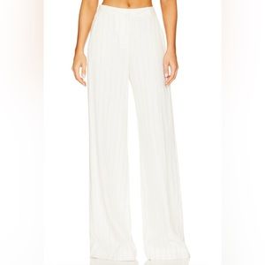 NWT L’AGENCE PILAR WIDE LEG PANT LINEN STRIPE